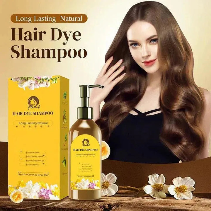 Hair Dye Shampoo Long Lasting Natural Brown Color Cream