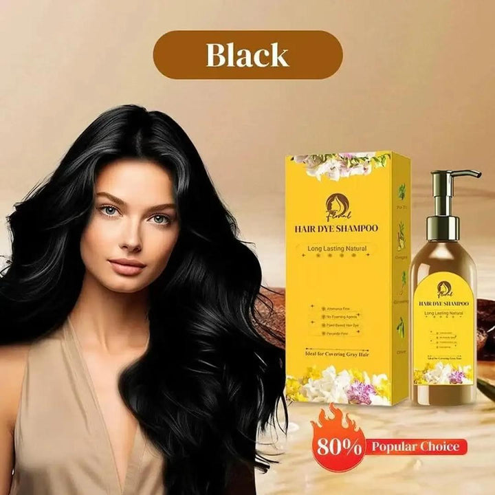 Hair Dye Shampoo Long Lasting Natural Brown Color Cream