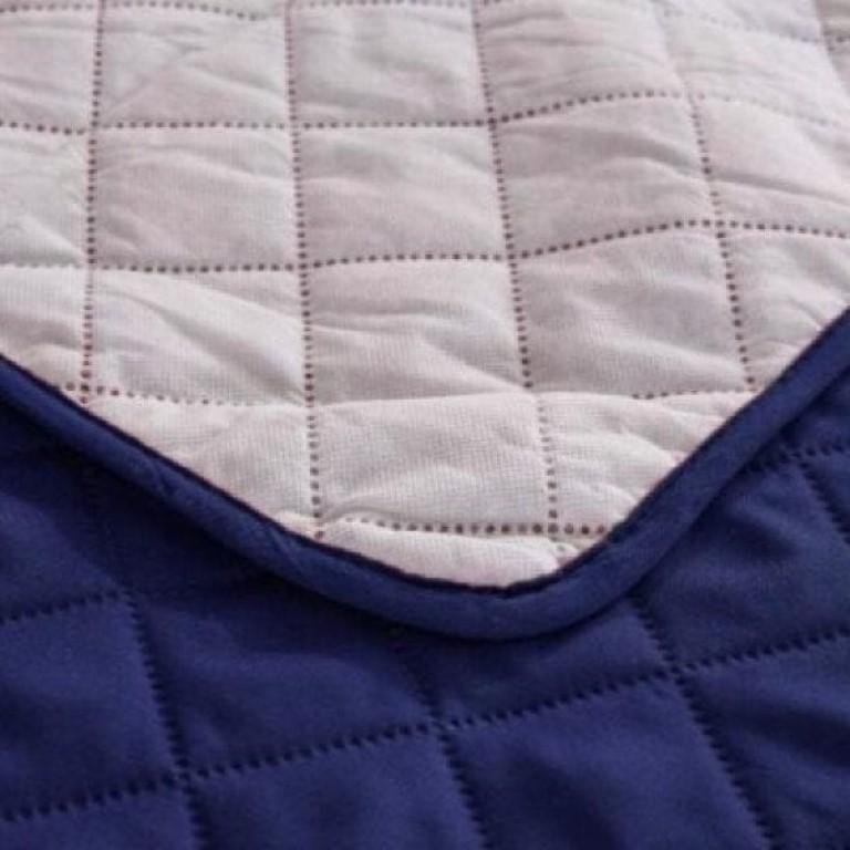 Blue Quilted Sewing Machine Cover 20x20 inch